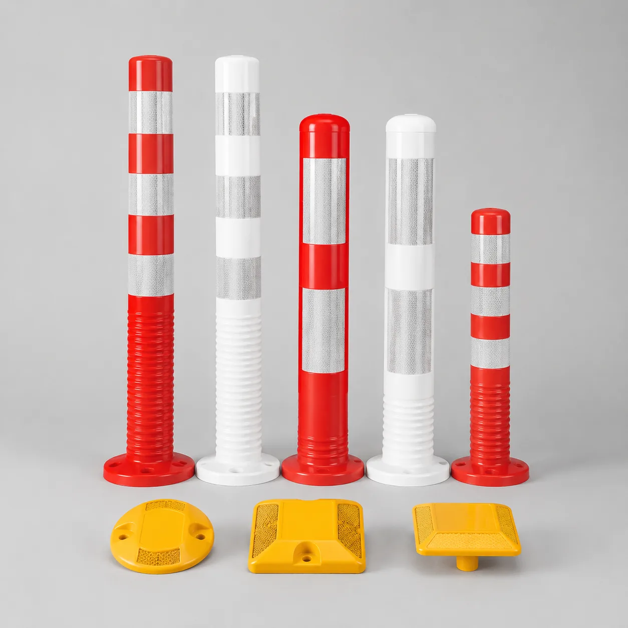 Reflective road delineator and road stud